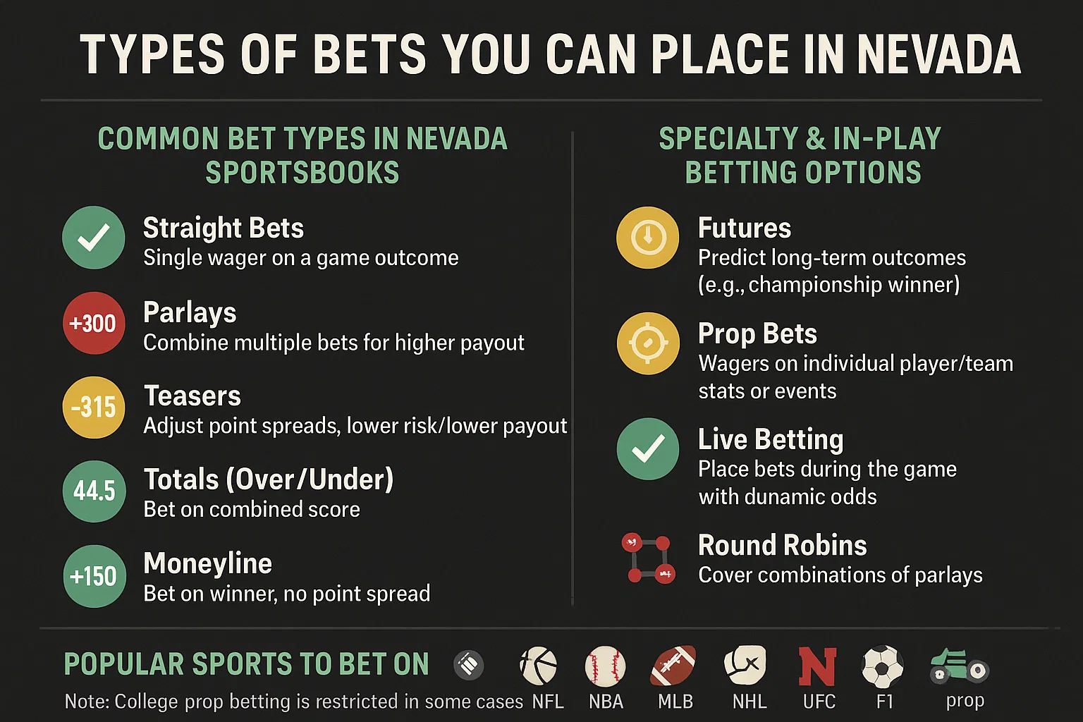 Types of Bets You Can Place in Nevada